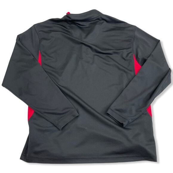 Bolle Golf THERMAL Black Red 1/4 Zip Mock Neck Long Sleeve Pullover Shirt Sz M* - Picture 2 of 7